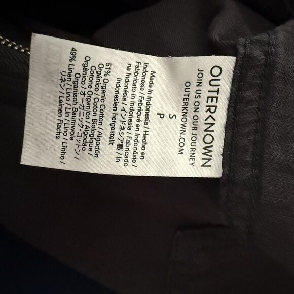 Outerknown S.E.A.  Suit Button Front Jumpsuit Small Storm Black Womens - Picture 10 of 11